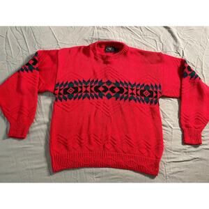 Vtg. Lake Harmony Rowing Club SZ XL Mens Red 100% Cotton Sweater